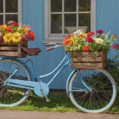 Stary rower w ogrodzie? Zaskakujący sposób na wyjątkowy kwietnik DIY